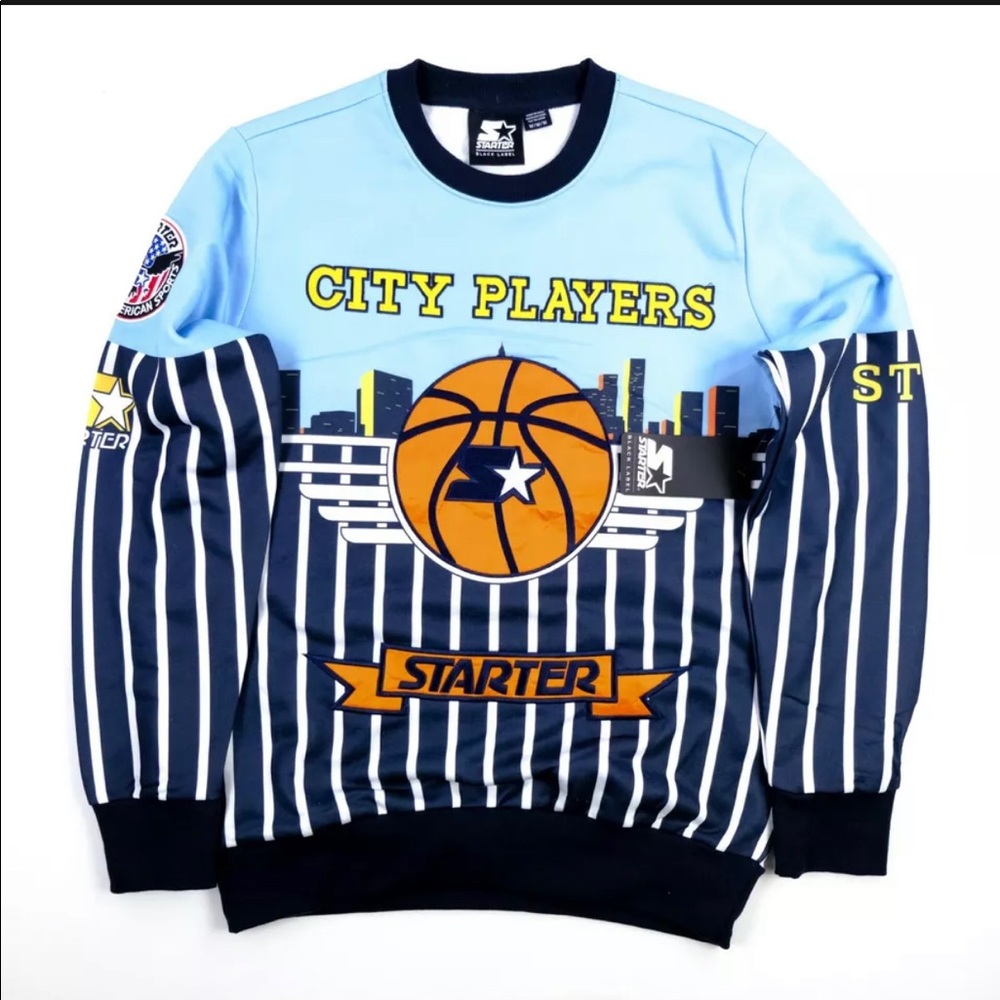 Starter City Players New York City Black Label Retro 90's Sweatshirt size L